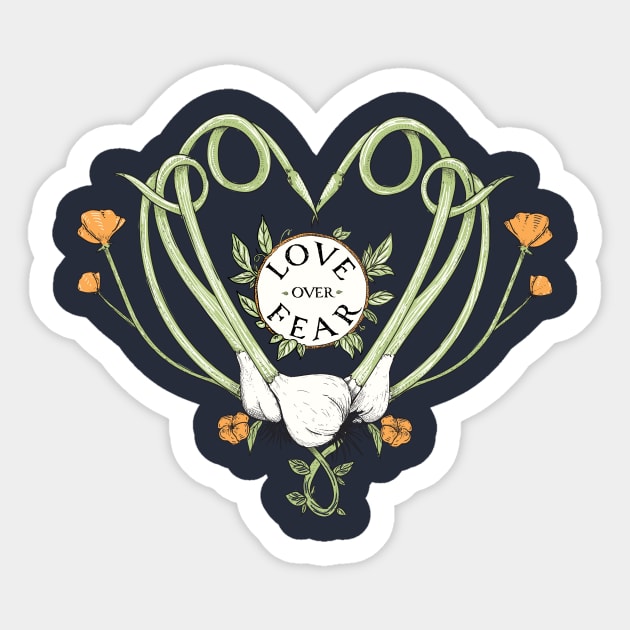 Love Over Fear: Gilroy Garlic Festival Memorial Sticker by allysonmakuchart